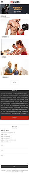 有氧体育运动类网站模板 - 手机端