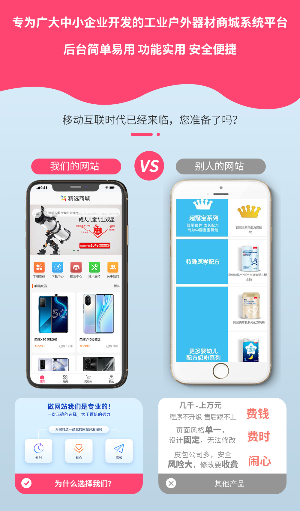 工业户外器材商城模板