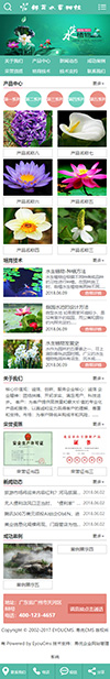 鲜花水草花卉网站模板 - 手机端