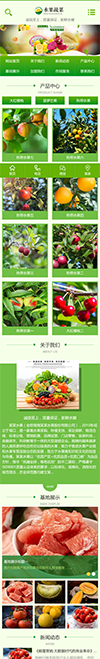 水果蔬菜门店网站模板 - 手机端